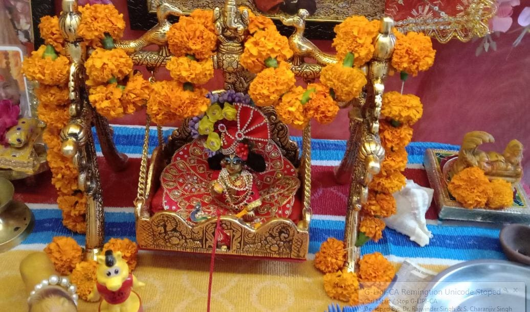 Devotees adorned Lord Krishna on the occasion of his eighth birth in Amritsar