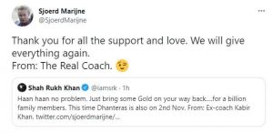 Tokyo 2020: Shah Rukh Khan congratulates women's hockey team, real coach trolls SRK