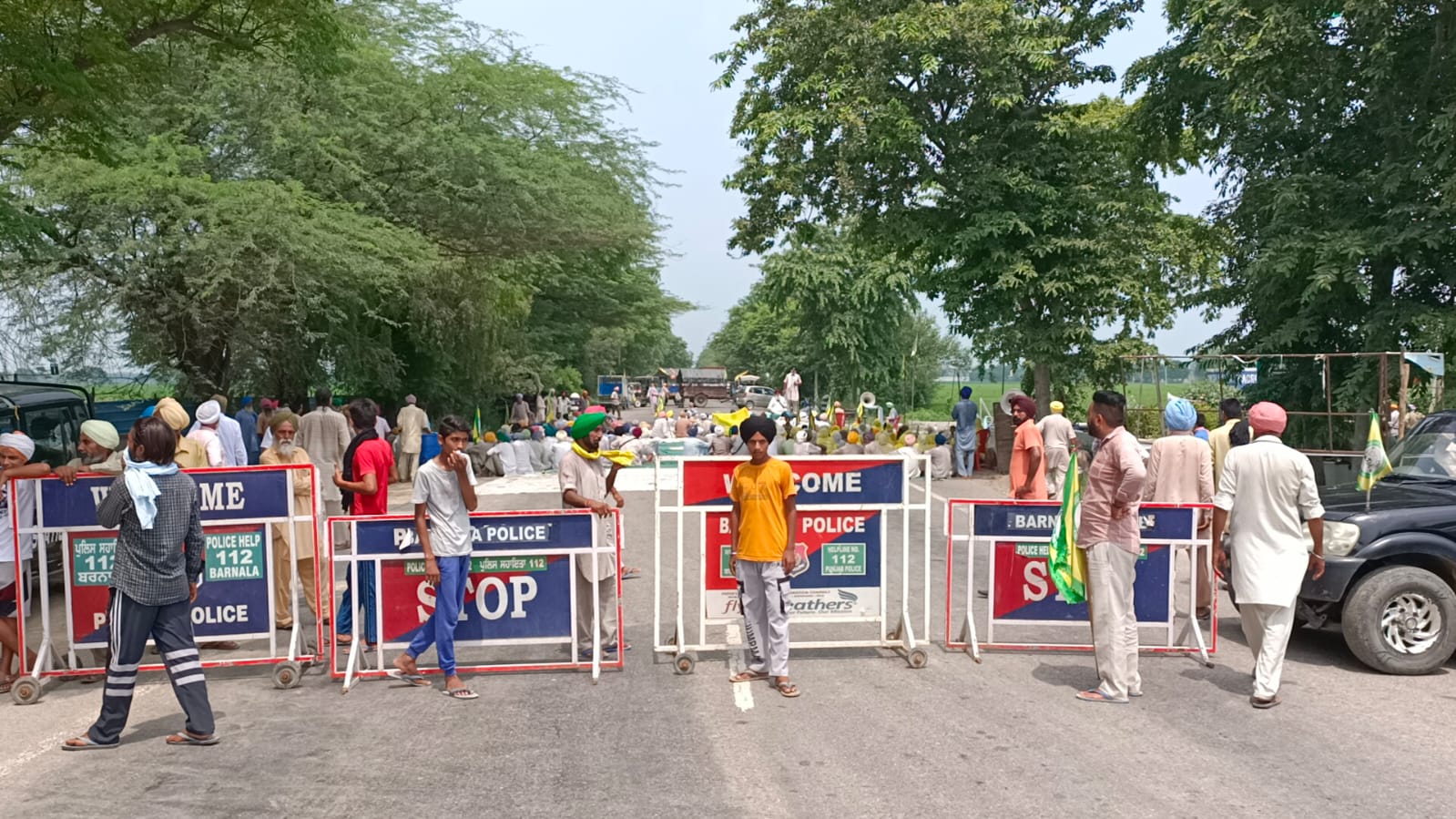In Haryana, farmers in Barnala blocked roads and chanted slogans against the Khattar government