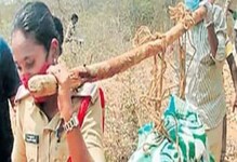 Andhra Pradesh: ਲਾਵਾਰਸ ਲਾਸ਼ ਨੂੰ ਮੋਢੇ 'ਤੇ ਰੱਖ 3km ਪੈਦਲ ਚੱਲੀ ਮਹਿਲਾ ਸਬ ਇੰਸਪੈਕਟਰ Andhra Pradesh: ਲਾਵਾਰਸ ਲਾਸ਼ ਨੂੰ ਮੋਢੇ 'ਤੇ ਰੱਖ 3km ਪੈਦਲ ਚੱਲੀ ਮਹਿਲਾ ਸਬ ਇੰਸਪੈਕਟਰ