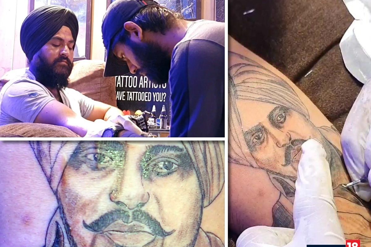 Murdered Singer Sidhu Moose Wala's Father Gets Son's Face Tattooed On Arm