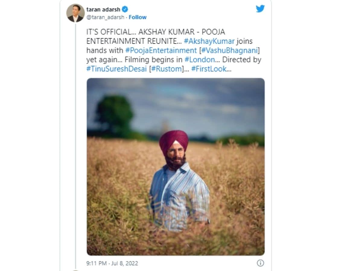 Capsule Gill, Akshay Kumar, Akshay Kumar first look leaked, Akshay Kumar New film, Social Media, viral News, taran adarsh, taran adarsh tweet, Social Media, Akshay Kumar in Punjabi Look, अक्षय कुमार, कैप्सूल गिल, अक्षय कुमार का फस्ट लुक, सोशल मीडिया तरण आदर्श, पंजाबी लुक में अक्षय कुमार