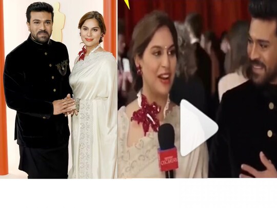 Oscars 2023 Ram charan with Wife Upasana kamineni