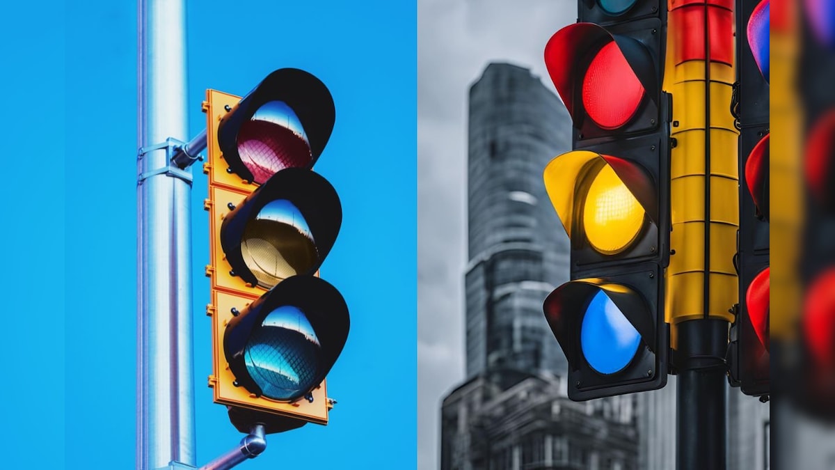 Which country has red, yellow and blue traffic lights? Why is green not used?