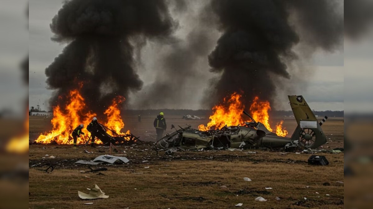The colliding two helicopters flying in the air, the fears of many deaths continue to continue