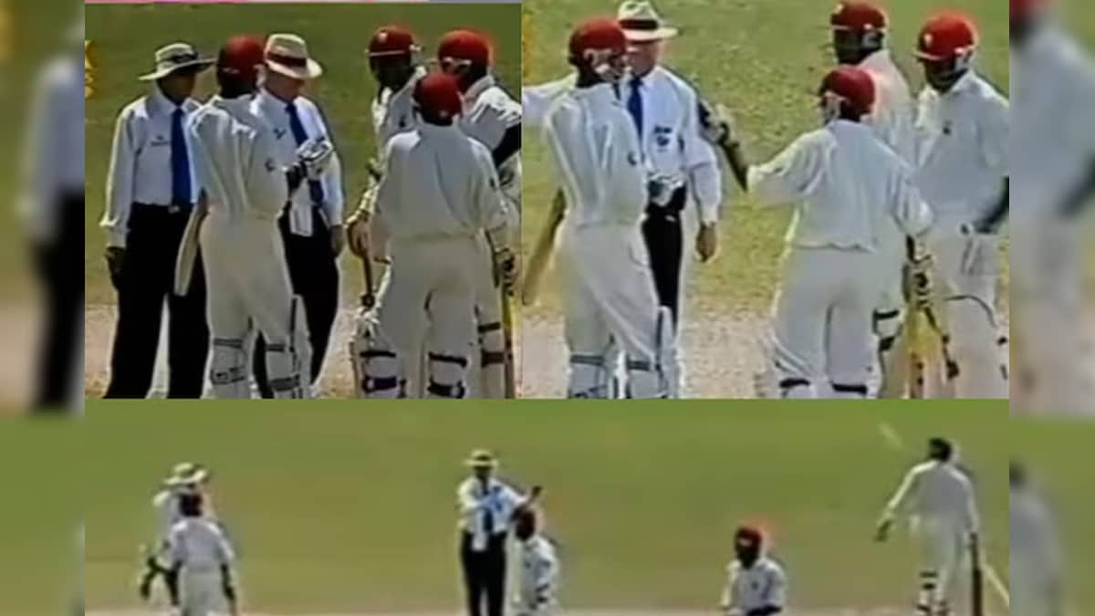 This great event happened in history! When the four batsmen arrives at the pitch, see the amazing video