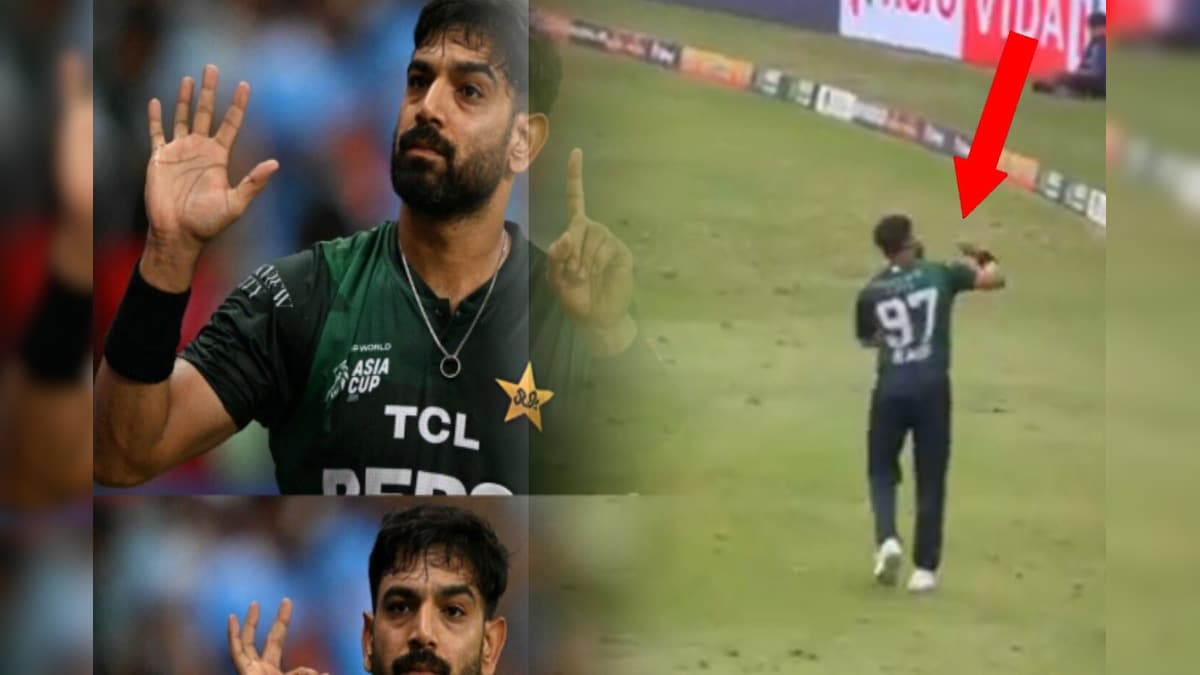 In the ongoing match, Pakistani player Haris Rauf made a dirty move, signaled the Indian spectators to throw down the plane, watch the video…