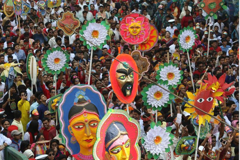 বাংলাদেশে পয়লা উদযাপন ৷ ছবি: প্রথম আলো 