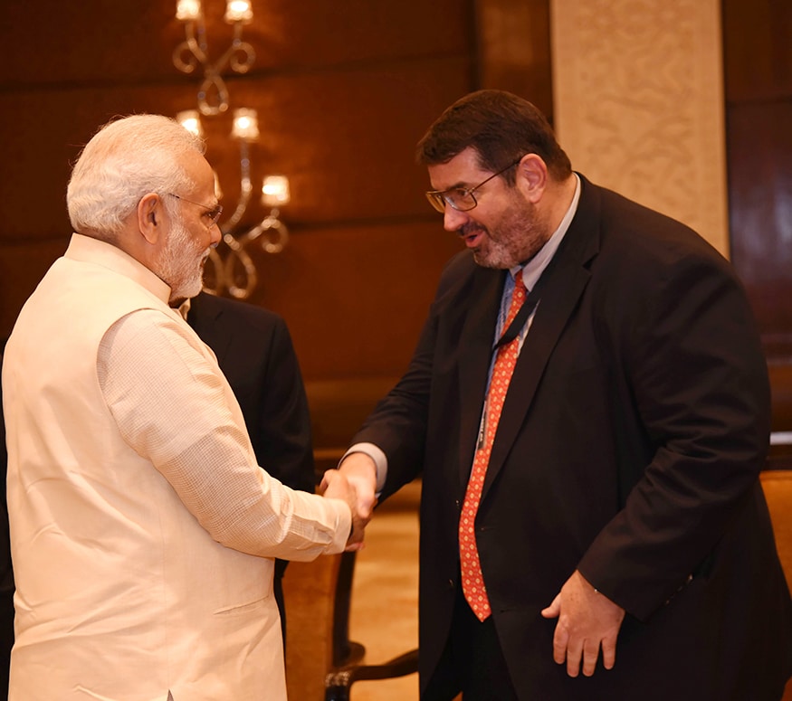 Chief Executive Officer of Asia, President of Forbes Asia and Publisher of Forbes Asia at Forbes Media LLC, William Adamopoulos with Prime Minister Narendra Modi (Photo: News18) Chief Executive Officer of Asia, President of Forbes Asia and Publisher of Forbes Asia at Forbes Media LLC, William Adamopoulos with Prime Minister Narendra Modi (Photo: News18)