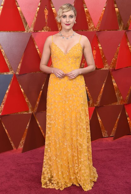 লস এঞ্জেলেসের ডলবি থিয়েটারে আয়োজিত 90 তম অ্যাকাডেমি অ্যাওয়ার্ডে গ্রেটা গারভিগ (Image: AP)