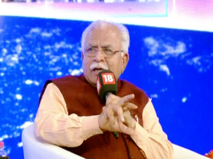রাইজিং ইন্ডিয়ার মঞ্চে হরিয়ানার মুখ্যমন্ত্রী মনোহর লাল খাত্তার (Photo: News18)