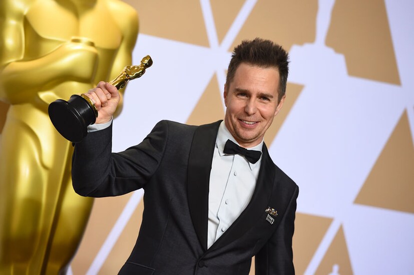 লবোর্ড আউট সাইট এবিং, মিশৌরি ছবির জন্য সেরা সহ অভিনেতার পুরস্কার পেলেন সেম রক ওয়েল (Image: AP)