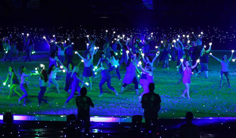 Dancers perform at Carrara Stadium during the opening ceremony for the 2018 Commonwealth Games on the Gold Coast, Australia (Photo: AP)