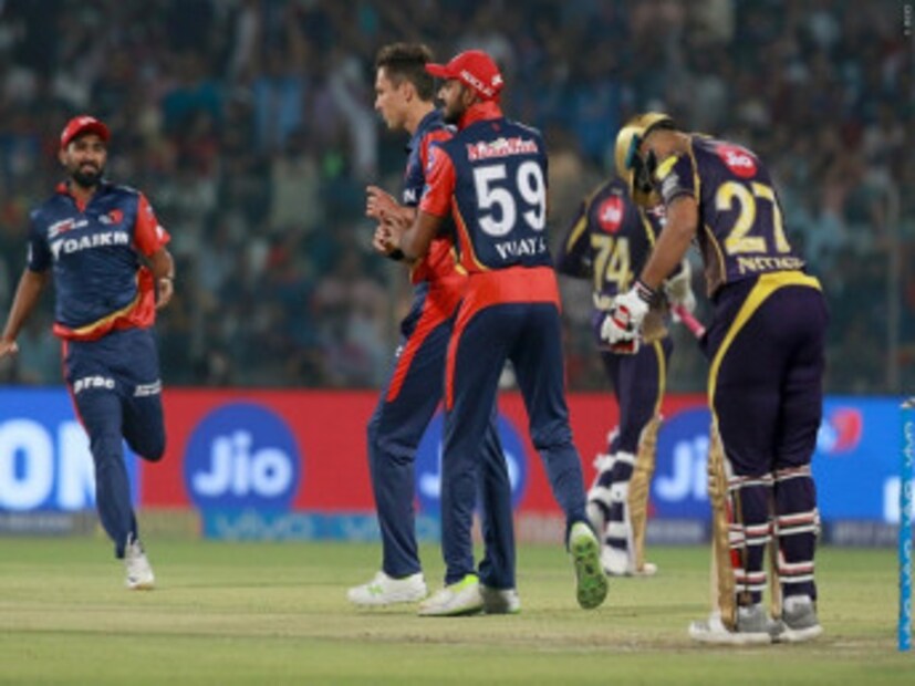 ধামাকা ক্রিকেটার রবিন উত্থাপ্পাও মাত্র ১ রান করে আউট হয়ে যান ৷ নারিন ২৬ রান করে, দীনেশ কার্তিক ১৮ রান করে আউট হন ৷ নীতিশ রানাও রান পাননি৷ Photo Courtesy: IPL/BCCI