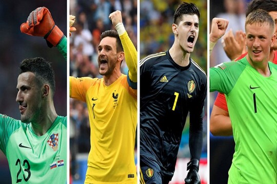 Subasic, Lloris, Courtois and Pickford.