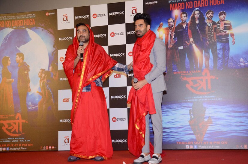 এবার ‘মর্দ কো দর্দ হোগা’! এমনই ক্যাচ লাইন নিয়ে মুক্তি পেল ‘স্ত্রী’ ছবির ট্রেলর। (Image: Viral Bhayani)