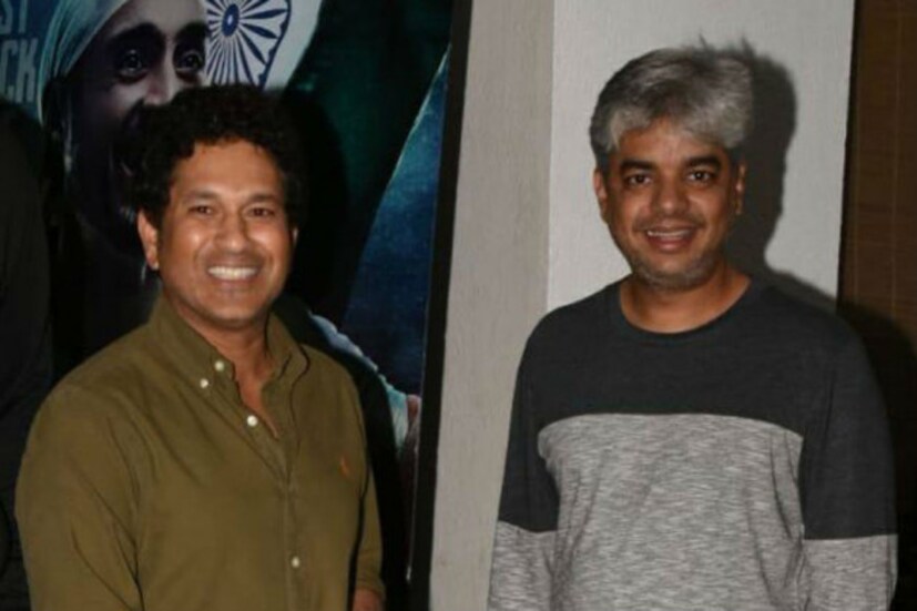 সুরমা ছবির বিশেষ স্ক্রিনিং-এ সচিন তেন্ডুলকর ও শাদ আলি (Image: Viral Bhayani)