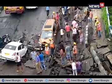ভেঙে পড়ল মাঝেরহাট উড়ালপুল, ঘটনাস্থলে বিপর্যয় মোকাবিলা বাহিনী