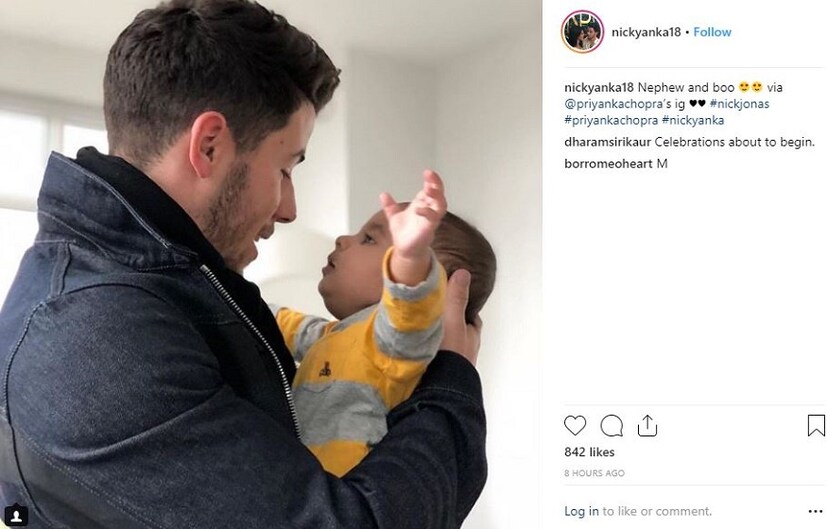 আসলে পিগি চপস ব্যস্ত বলেই নিক জোনাস মজেছিলেন খুদেকে নিয়ে আনন্দে ৷ এটি আসলে ভাইপো ৷  Photo Courtesy - nickyanka18/ Instagram Handle 