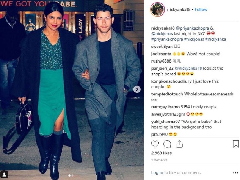 নিক ও প্রিয়াঙ্কা এখন নয়া হট অ্যান্ড হ্যাপেনিং পাওয়ার কাপল ৷ তাঁদের রোমান্সের গন্ধে নিউইয়র্কের রাস্তাঘাট মজে ৷ সাত পাকে বাঁধা পড়ছেন ডিসেম্বরে ৷ তবে বিয়ের আগের মজা কি আর পরে হয় , তখন সেটা আলাদা বন্ধন ৷  Photo Courtesy - nickyanka18/ Instagram Handle 