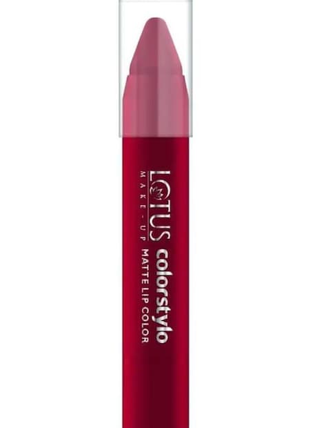  Lotus Colorstylo Matte Lip Color এই লিপস্টিক ক্রেয়নের আকৃতির হয় ৷ লাল রঙ এতটাই গাঢ় যে দীর্ঘ সময় অবধি কভারেজ দেয় ৷ এই মডেলের লিপস্টিকের দাম ৪৬৭ থেকে ৬২৫ টাকার মধ্যে ৷ Photo Courtesy - Flipkart 
