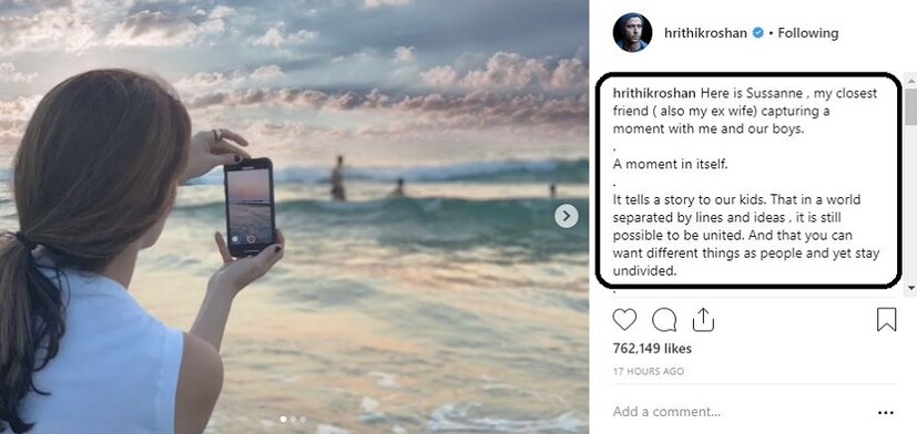 সন্তানরা মায়ের থেকে দূরে থাকুক চান না হৃতিক ৷ তাই অনেক সময়ই তাঁরা একসঙ্গে বেড়াতে যান ৷ সন্তানদের নিয়ে একসঙ্গে সময় কাটান ৷ তবে শুধুমাত্র সেই কারণে নয়, সুজানকে এখনও মন থেকে মুছতে পারেননি হৃতিক ৷ উল্টে, তিনি যে সুজানকে মিস করেন, নানাভাবে সেটাই ফুটে ওঠে তাঁর কথায় ৷ দেখুন এই পোস্টটি ৷ যেখানে হৃতিক লিখেছেন যে এই সময়টা ভীষণ সুন্দর ৷ সুজান, আমার ভাল বন্ধু, আমার প্রাক্তন স্ত্রী, তুলছেন ছবিটি ৷ এরপরই হৃতিক এমন একটা লাইন লিখেছেন, যাতে জল্পনা উস্কে উঠেছে ৷ তিনি লিখেছেন যে অনেক রাস্তা আলাদা হয়ে যাওয়ার পরও মিলে যেতে সক্ষম হয় ৷ তাহলে? এর কী অন্য কোন মানে রয়েছে ? Photo Courtesy: Instagram   