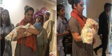 ছেলে কোলে বাড়ি চললেন সানিয়া মির্জা, ভাইরাল খুদের ছবি ছেলে কোলে বাড়ি চললেন সানিয়া মির্জা, ভাইরাল খুদের ছবি