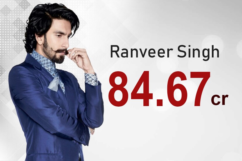 আট নম্বরে স্থান পেয়েছেন অভিনেতা রণবীর সিং, আয় ৮৪.৬৭ কোটি (Image: News18 Bangla Creative) 
