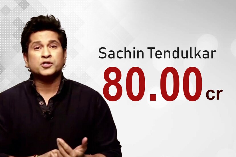নবম স্থানে রয়েছেন শচীন টেন্ডুলকর, আয় ৮০.০০ (Image: News18 Bangla Creative)