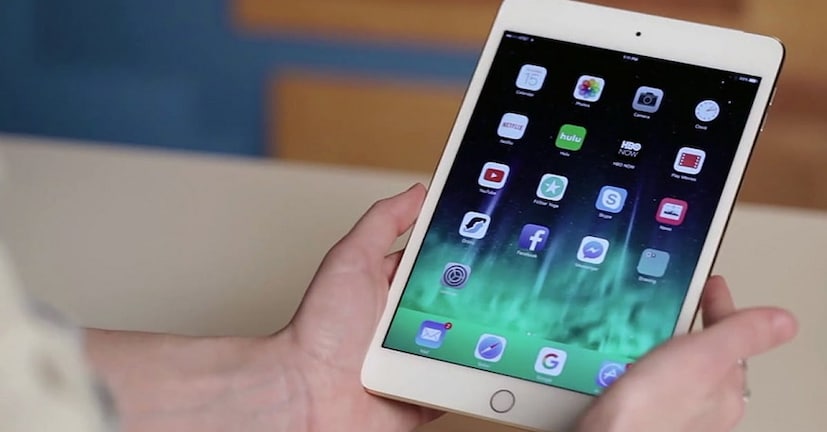 iPad mini 4 এ ছিল 7.9 ইঞ্চি 2048x1536 পিক্সেলস ডিসপ্লে আর A8 প্রসেসার। (Photo collected)