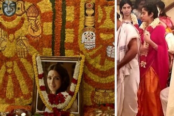 এক বছর হল মা নেই, শ্রীদেবীর বাৎসরিক কাজে আবেগঘন জাহ্নবী ও খুশি