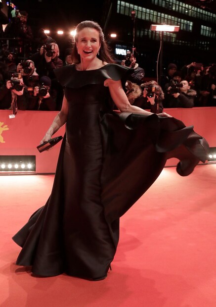 অভিনেত্রী অ্যান্ডি ম্যাকডোয়েল হাঁটলেন রেড কার্পেটে। (Image: AP)