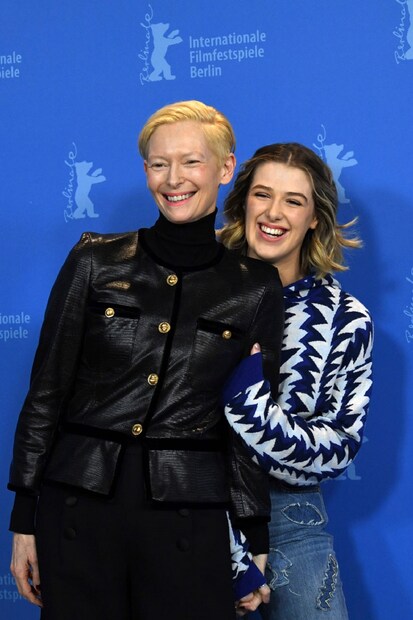 টিলডা সোইনটন ও হনর সোইনটন ব্রায়েন তাঁদের ছবি নিয়ে এসেছেন এবার বার্লিনে। (Image: AP)