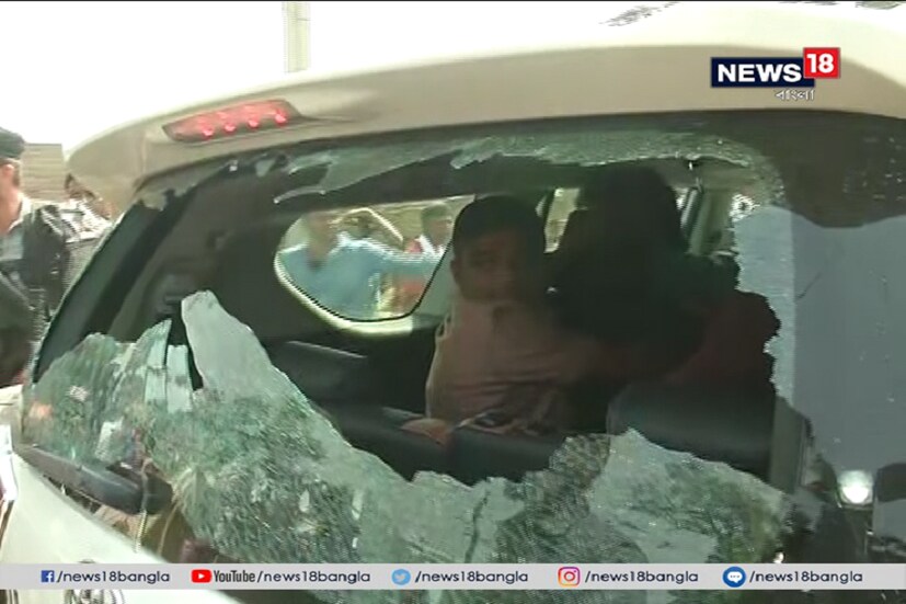 বিজেপি প্রার্থী বাবুল সুপ্রিয় ৷ গাড়িতে ভাঙচুর চালানোর অভিযোগ