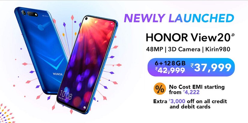 এই সেলে Honor View 20 ফোনে পাওয়া যাচ্ছে নো কোস্ট ইএমআই-এর অপশন আর ৩০০০ টাকার ছাড় যে কোন ব্যাঙ্কের ক্রেডিট কার্ড আর ডেবিট কার্ডে উপরে। 