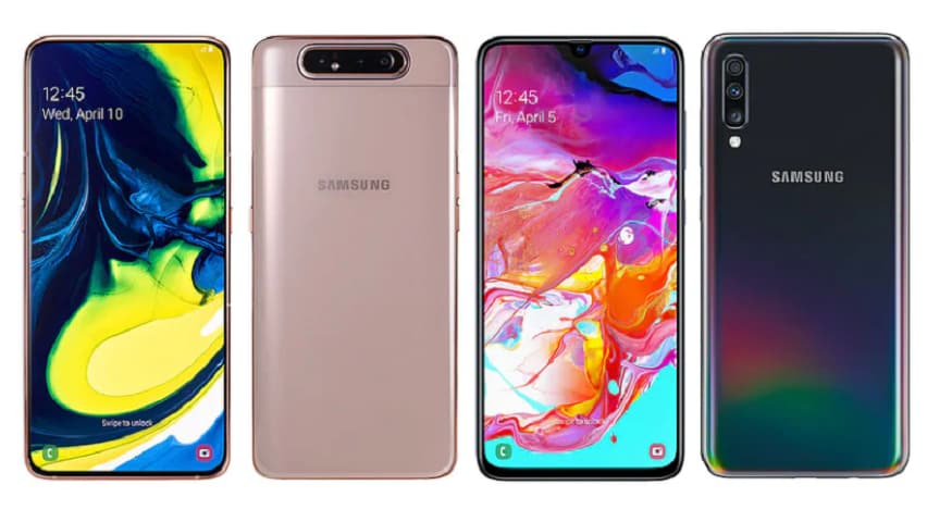 ভারতের Samsung-এর চিফ মার্কেটিং অফিসার জানিয়েছে যে ভারতে 25,000 টাকা থেকে 30,000 টাকার মধ্যে লঞ্চ হতে পারে Galaxy A70 আর Galaxy A80 লঞ্চ হতে পারে 45,000 টাকা থেকে 50,000 টাকার মধ্যে। ভারতের Samsung-এর চিফ মার্কেটিং অফিসার জানিয়েছে যে ভারতে 25,000 টাকা থেকে 30,000 টাকার মধ্যে লঞ্চ হতে পারে Galaxy A70 আর Galaxy A80 লঞ্চ হতে পারে 45,000 টাকা থেকে 50,000 টাকার মধ্যে।