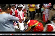 কুমারী পুজায় কিশোরীদের থেকে আশীর্বাদ নিলেন গুয়াহাটির নির্দল প্রার্থী জুনমনি দেবী কুমারী পুজায় কিশোরীদের থেকে আশীর্বাদ নিলেন গুয়াহাটির নির্দল প্রার্থী জুনমনি দেবী