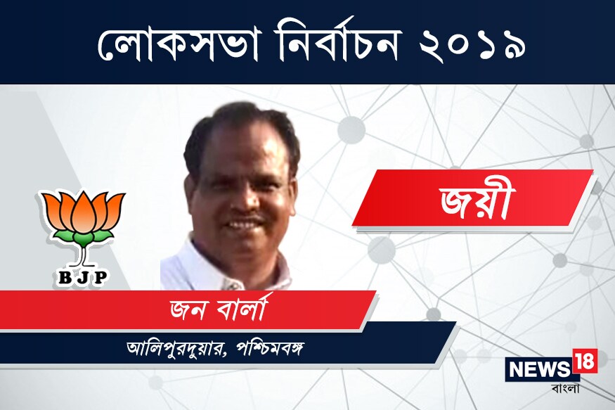 আলিপুরদুয়ার কেন্দ্রে জয়ী বিজেপি প্রার্থী জন বারলা৷ ২ লক্ষ ৩৮ হাজার ৯১০ ভোটে হারালেন তৃণমূল কংগ্রেস প্রার্থী দশরথ তিরকেকে৷ আলিপুরদুয়ার কেন্দ্রে জয়ী বিজেপি প্রার্থী জন বারলা৷ ২ লক্ষ ৩৮ হাজার ৯১০ ভোটে হারালেন তৃণমূল কংগ্রেস প্রার্থী দশরথ তিরকেকে৷