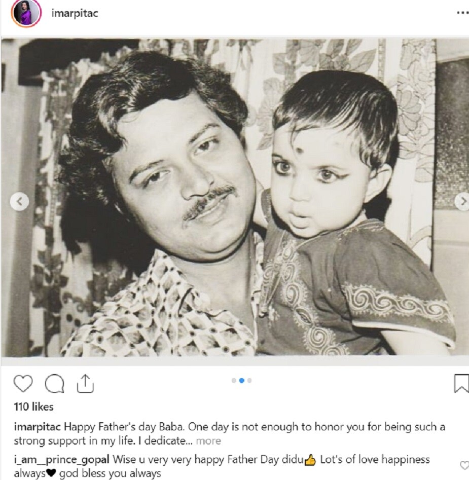 বাবার কোলে ছোট্ট অর্পিতা ৷ এখন যিনি টলিউডের ডাকসাইটে অভিনেত্রী ৷ কাজ করেছেন বলিউডেও ৷ ফাদার্স ডে’তে ইনস্টাগ্রামে বাবাকে নিয়ে আবেগঘন পোস্ট অর্পিতা চট্টোপাধ্যায়ের ৷ ছবি: ইনস্টাগ্রাম ৷ বাবার কোলে ছোট্ট অর্পিতা ৷ এখন যিনি টলিউডের ডাকসাইটে অভিনেত্রী ৷ কাজ করেছেন বলিউডেও ৷ ফাদার্স ডে’তে ইনস্টাগ্রামে বাবাকে নিয়ে আবেগঘন পোস্ট অর্পিতা চট্টোপাধ্যায়ের ৷ ছবি: ইনস্টাগ্রাম ৷