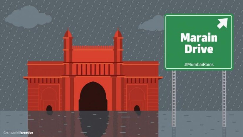 সোমবার গভীর রাতে মুম্বইয়ের মালাডে অতিবৃষ্টির জেরে ভেঙেছে দেওয়াল। বেশ কয়েকজনের মৃত্যু হয়েছে। (Image: Network18 Creative)
