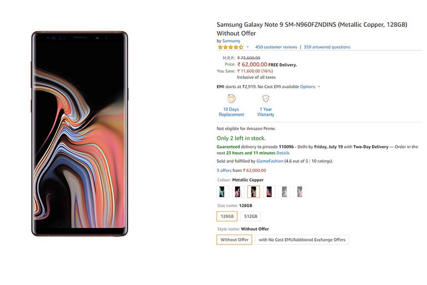 অগাস্ট মাসে বাজারে আসছে Galaxy Note 10, তাই এই ফোনটিকে সস্তায় বিক্রি করছে Samsung। আপনি যদি নতুন ফোনটির জন্য অপেক্ষা না করতে চান তা হলে, Galaxy Note 9 ফোনটি কেনার সেরা সময় এটি। অগাস্ট মাসে বাজারে আসছে Galaxy Note 10, তাই এই ফোনটিকে সস্তায় বিক্রি করছে Samsung। আপনি যদি নতুন ফোনটির জন্য অপেক্ষা না করতে চান তা হলে, Galaxy Note 9 ফোনটি কেনার সেরা সময় এটি।
