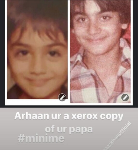 • তাই মালাইকা লিখেছেন ‘আরহান তুমি একেবারে তোমার পাপার জেরক্স কপি ৷’