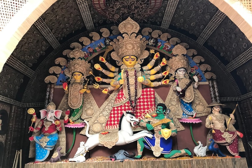 বালিগঞ্জ কালচারালের দুর্গা প্রতিমা ৷ 