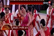 রেড রোডে পুজো কার্নিভাল, শ্রীভূমির শোভাযাত্রার সঙ্গে নাচলেন নুসরত