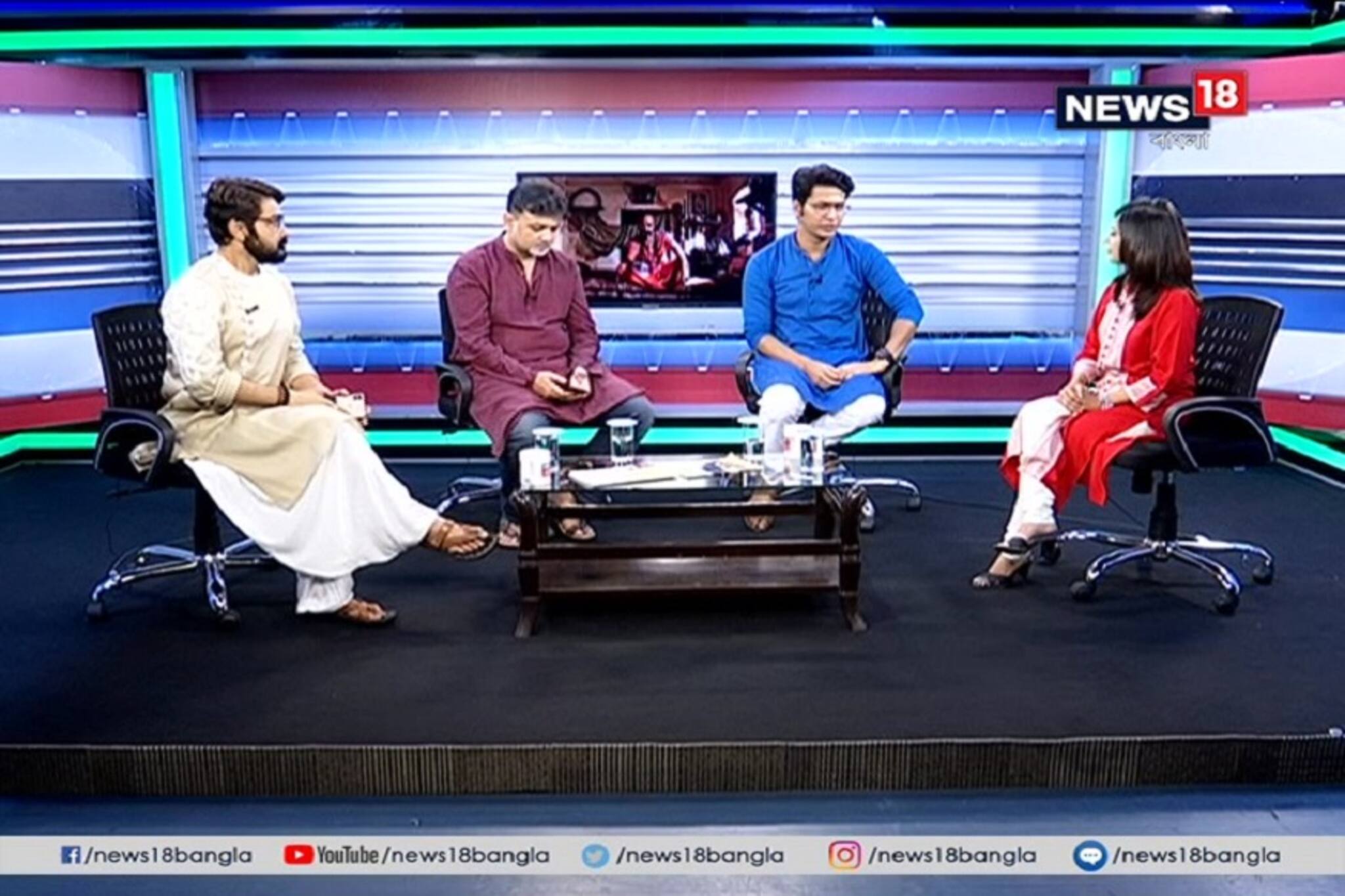 'গুমনামি' নিয়ে আড্ডায় ছবির সৃজিত, প্রসেনজিৎ, অনির্বাণ