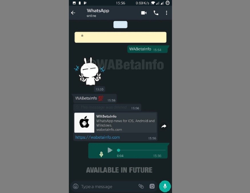 WABetaInfo-এর স্ক্রিনসটও সেয়ার করেছে, যাতে ডার্ক Wallpaper দেখা যাচ্ছে। এই ডার্ক থীম অনেকটা ব্লু রঙের স্কিমের মতো দেখতে। জানা গিয়েছে যে এটা লেটেস্ট বিটা আপডেট 2.19.327 জন্য। WABetaInfo-এর স্ক্রিনসটও সেয়ার করেছে, যাতে ডার্ক Wallpaper দেখা যাচ্ছে। এই ডার্ক থীম অনেকটা ব্লু রঙের স্কিমের মতো দেখতে। জানা গিয়েছে যে এটা লেটেস্ট বিটা আপডেট 2.19.327 জন্য।