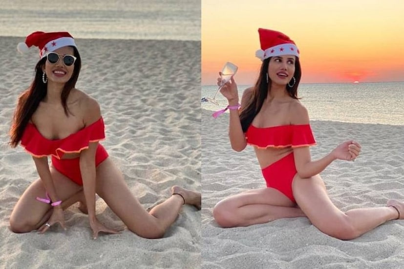 বি টাউনের এই নয়া বম্বশেল ক্রিসমাসে তুফান তুললেন ৷ বালিতে লাল টু পিস মাথায় সান্টার টুপি, হাতে শ্যাম্পেনের গ্লাস , এককথায় ক্রিসমাস জমে দই ৷ 