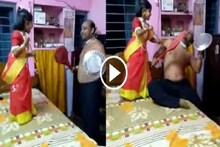 বাবা সাজলেন রক্তবীজ, মেয়ে দুর্গা, বাবা-মেয়ের মহিষাসুর মর্দিনীতে ‘বধ’ নেটিজেনরা