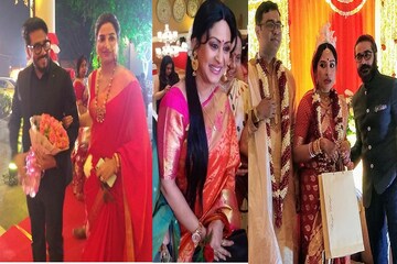 সিঁথিতে সিঁদুর নিয়ে শুভশ্রী, হাসিমুখে শ্রীময়ী ইন্দ্রাণী হালদার, জমজমাট বিয়ে