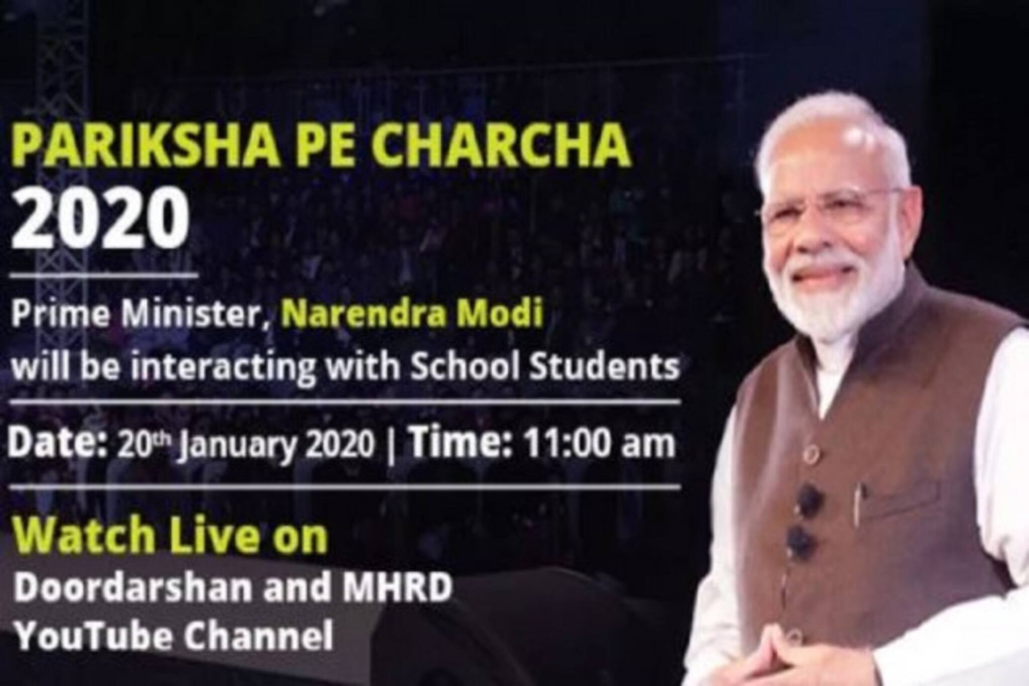 পেশাদার সঞ্চালক নয়, প্রধানমন্ত্রীকে প্রশ্ন করবে পড়ুয়ারাই